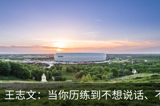 王志文：当你历练到不想说话、不想争辩、不想讨好任何人——你就悟透了人性，看透了人生