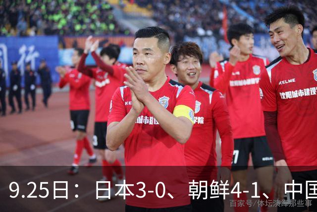 9.25日：日本3-0、朝鲜4-1、中国0-0阿联酋！亚运男足8强全部落定